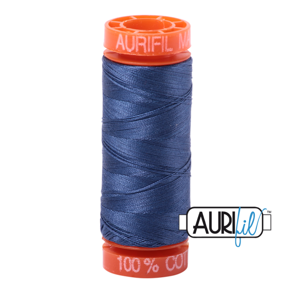 Aurifil Cotton Mako Thread - 50wt - 220m Spool - Steel Blue - BMK50 2775 Online
