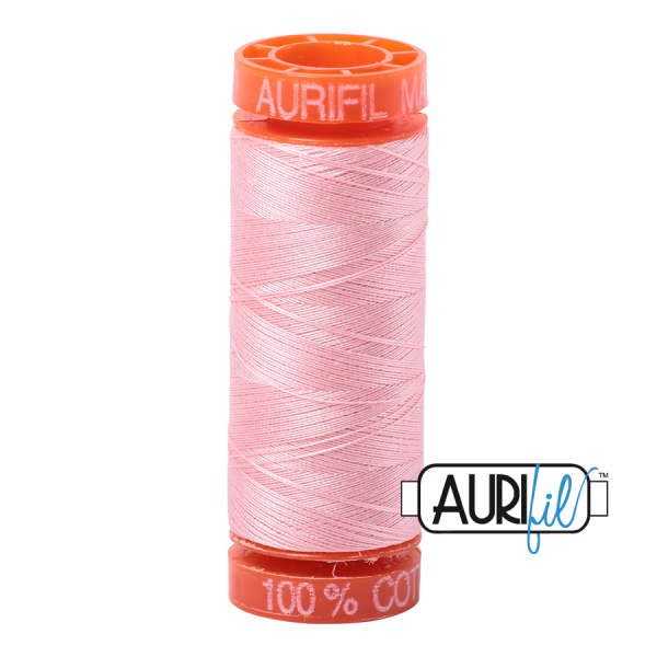 Aurifil Cotton Mako Thread - 50wt - 220m Spool - Blush - BMK50 2415 Supply