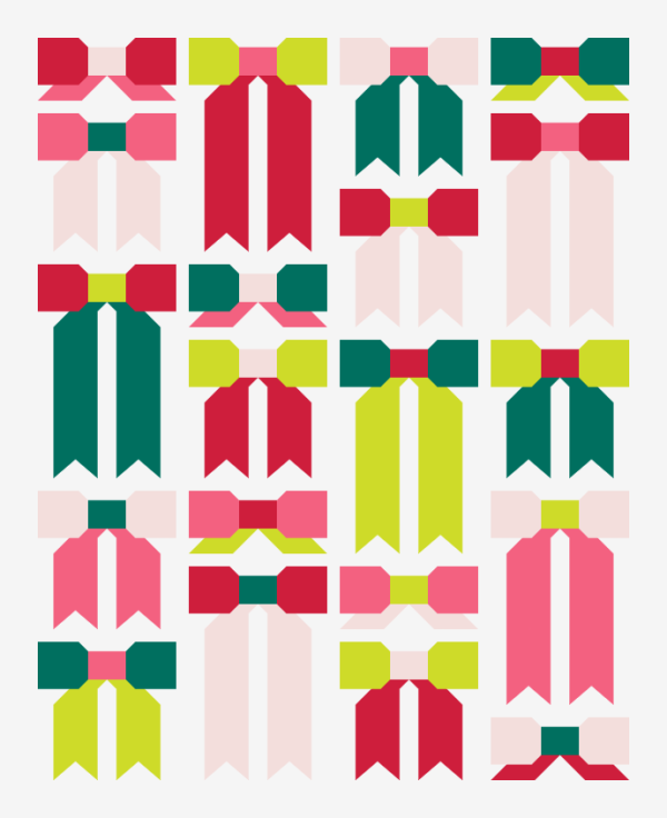 Top Knot Quilt Kit in Modern Holiday by Pink Door Fabrics - Fabric Only For Cheap