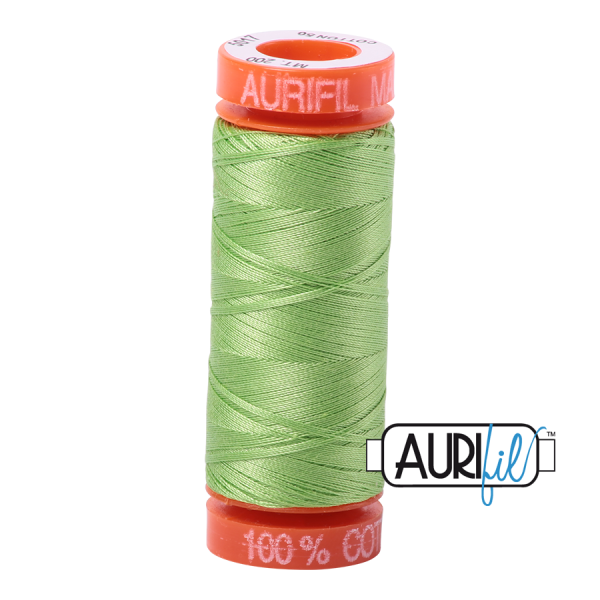 Aurifil Cotton Mako Thread - 50wt - 200m Spool - Shining Green - BMK50 5017 Discount