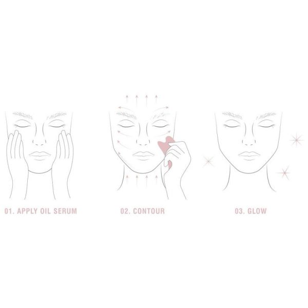 Crystal Contour Gua Sha Rose Quartz Beauty Tool Cheap - Image 4