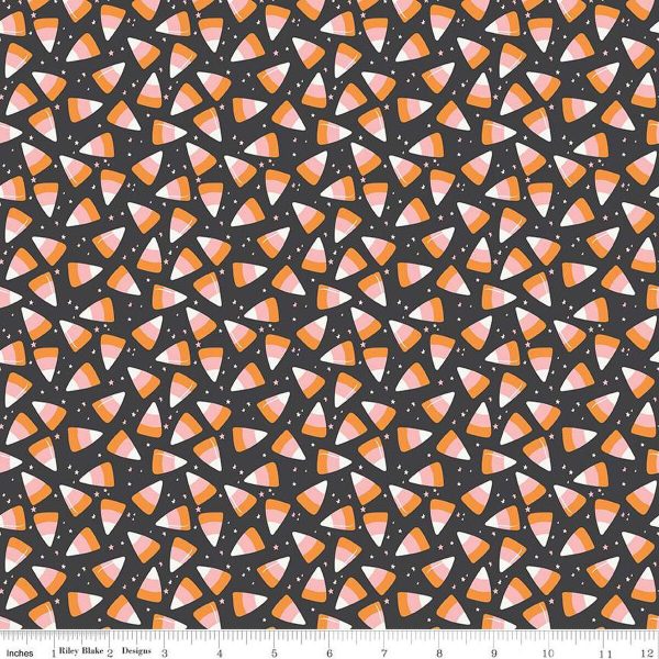 PREORDER - Hey Pumpkin - Corn Candy in Charcoal - My Mind s Eye - C16035-CHARCOAL - Half Yard Online