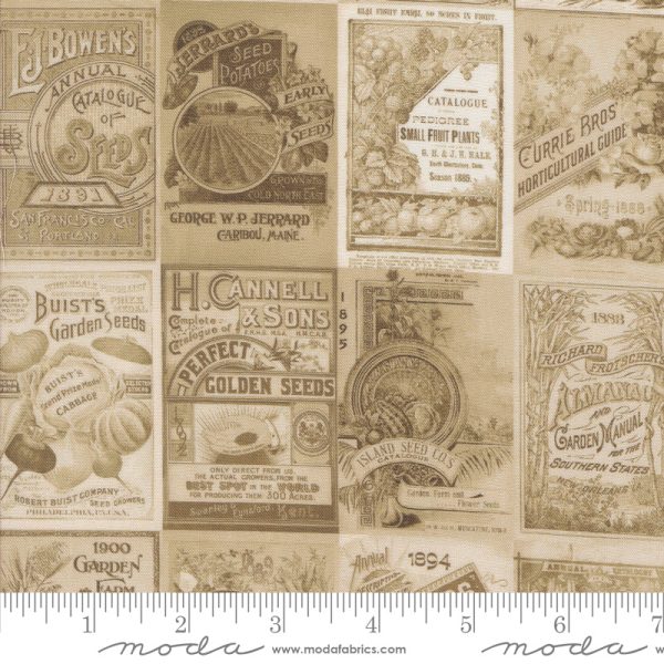 Farm and Garden - Seed Catalogue in Toast - Cathe Holden - 7476 12 - Half Yard Online