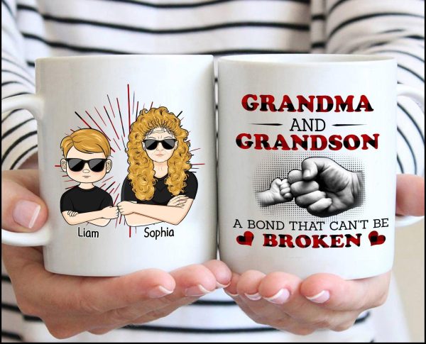 Gift For Grandma Grandson Personalized Mug, Personalized Gift for Nana, Grandma, Grandmother, Grandparents - MG033PS05 Hot on Sale - Image 2